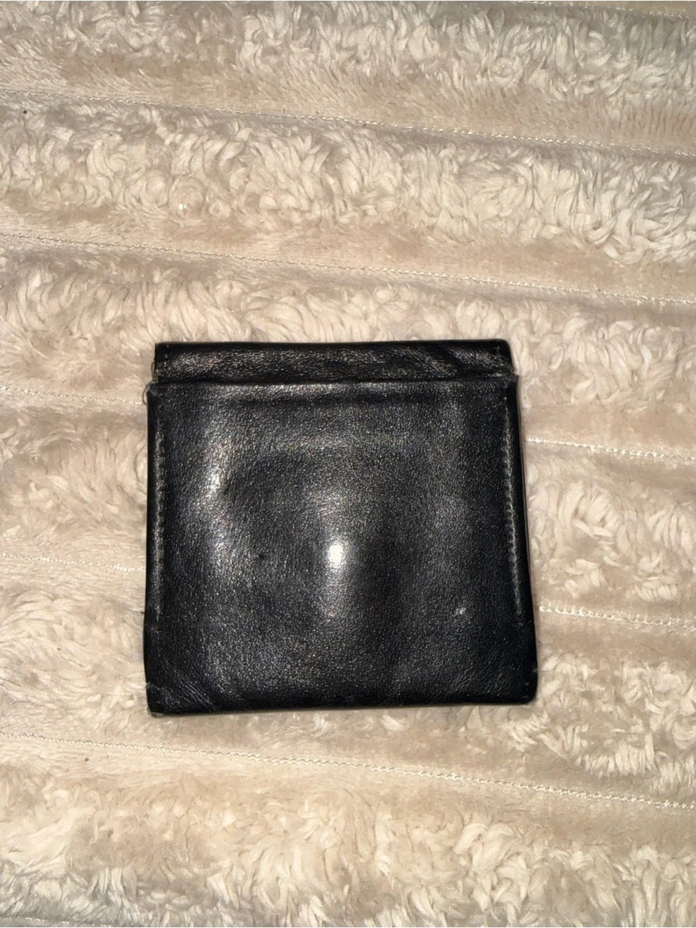 Dunhill Black Leather Snap Pouch with Logo Plaque